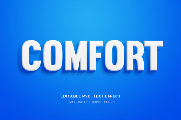 Comfort 3D Editable Style Text Effect Guide