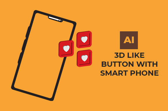 Elevate Designs with 3D Like Button Vector