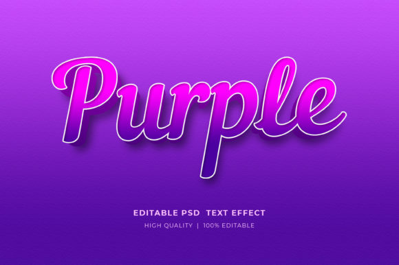 Elevating Visual Identity with the Purple Editable 3D Text Style Effect