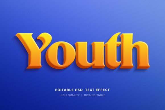 Elevating Visual Identity with the Youth Editable 3D Text Style Effect