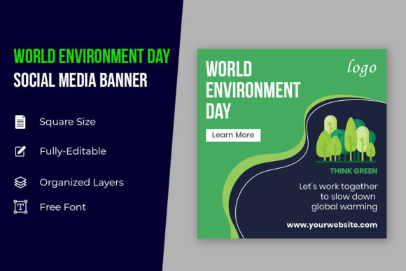 Happy World Environment Day Natural Grap Design