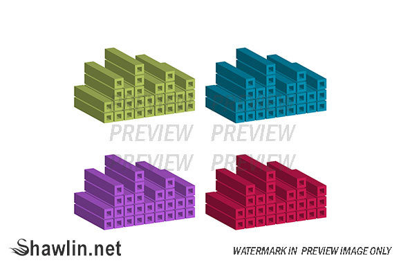 Logo with Colorful Cubes: A Vibrant Brand Identity Asset