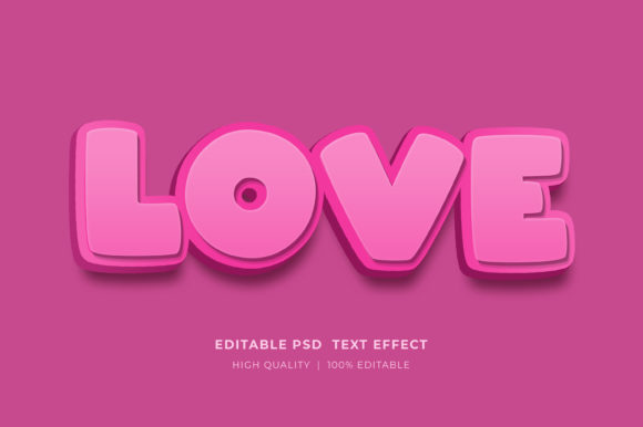Love 3D Editable Style Text Effect Guide