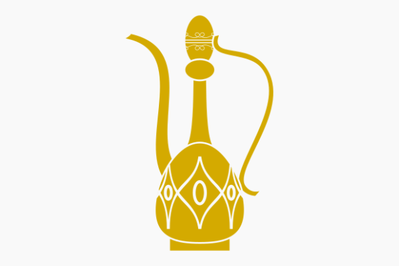 Strategic Branding with the Monochrome Patterned Arab Coffee Jug