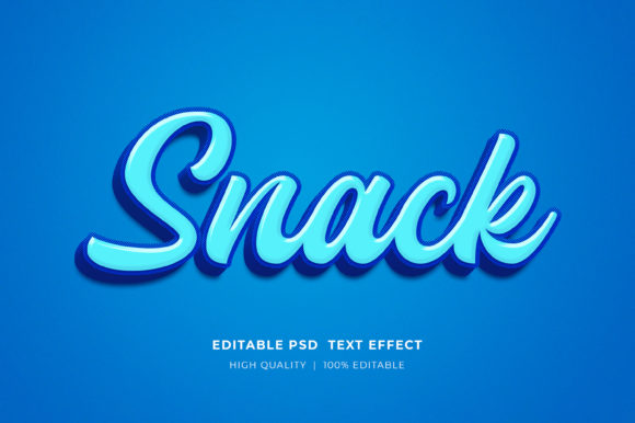 Transform Your Designs with the Snack Editable 3D Text Style Effect
