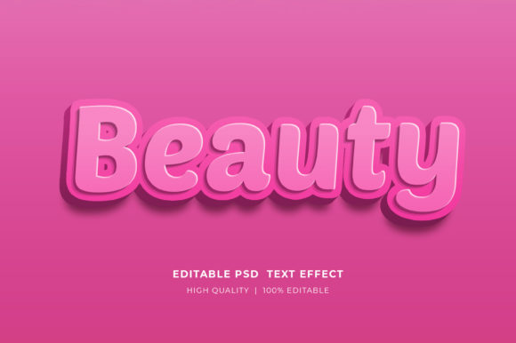 Unlock Professional Designs with the Beauty 3D Editable Style Text Effect