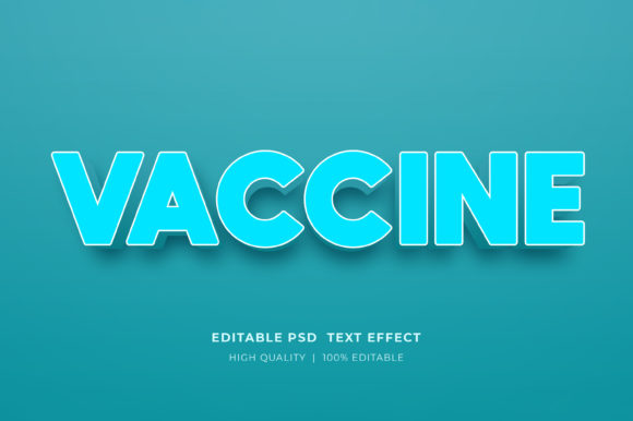 Vaccine Editable 3D Text Style Effect Guide